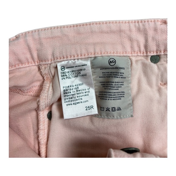 NWT AG The Byrne Ex Boyfriend Cut Off Shorts Size 25  Pastel Pink (063] - Picture 4 of 6